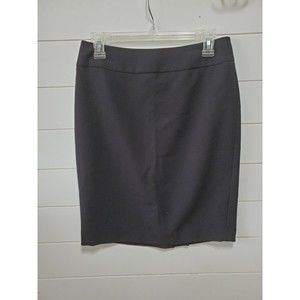 Kasper womens size 2P black pencil skirt office back slit zipper clasp closure